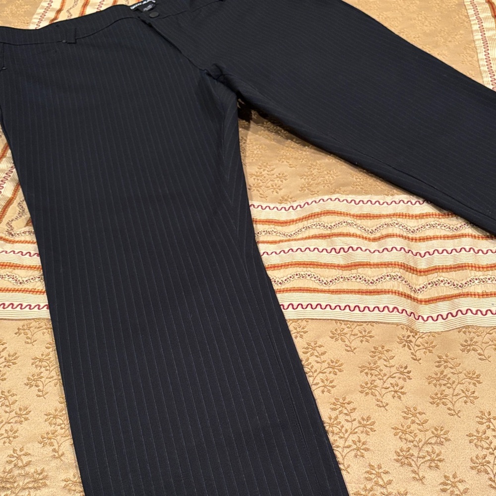 NWOT DKNY Dark Pinstripe Pants, Polyester Blend, Machine Washable, XXL